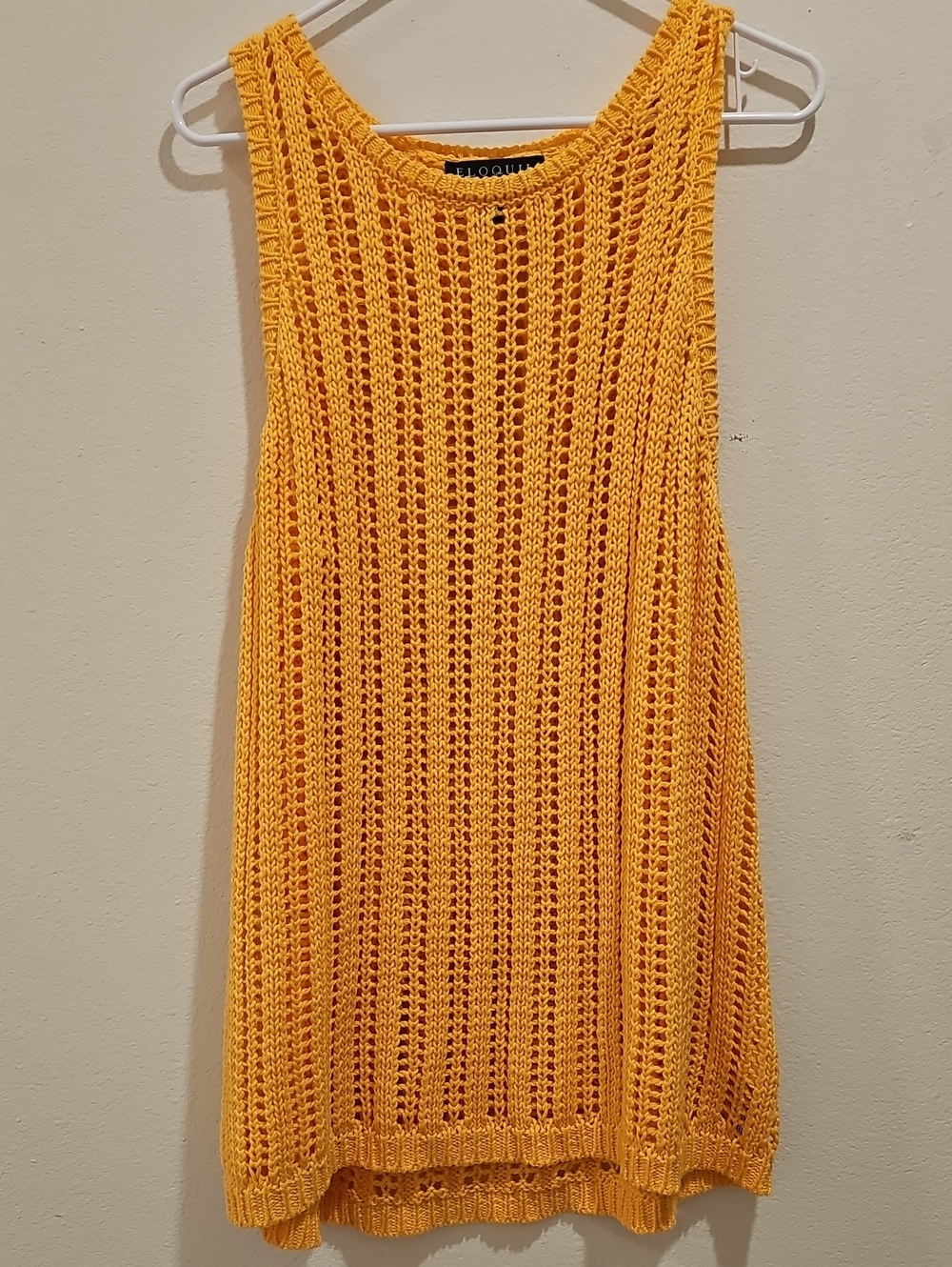 Eloquii Bright Yellow Crochet Tank